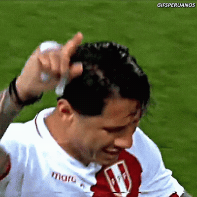 A Man In A White Shirt With The Word Marco On The Sleeve GIF
