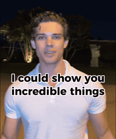 A Man In A White Shirt With The Words I Could Show You Incredible Things GIF
