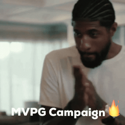A Man In A White Shirt With The Words Mvpg Campaign Written Below Him GIF