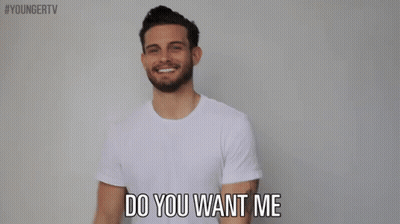 A Man In A White T-Shirt Says To Take My Shirt Off GIF