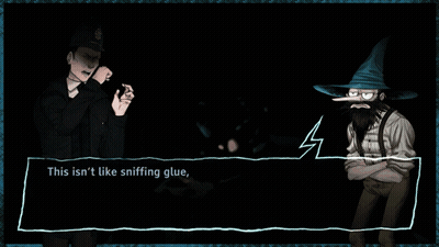 A Man In A Wizard Hat Talks To Another Man In A Police Hat GIF