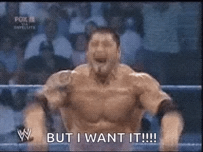 A Man In A Wrestling Ring Is Saying `` But I Want It !!! '' GIF
