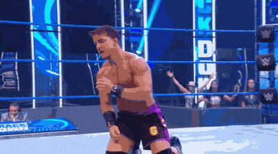 A Man In A Wrestling Ring With A Sign That Says Ufc GIF