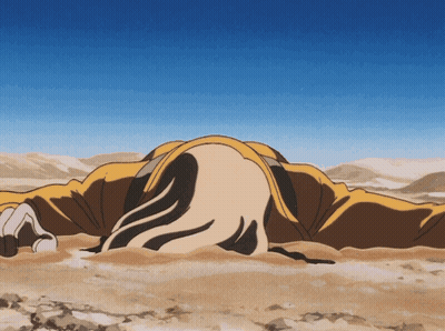 A Man In A Yellow Jacket Is Laying In The Dirt GIF