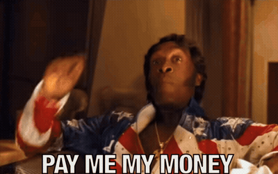 A Man In An American Flag Outfit Says Pay Me My Money GIF