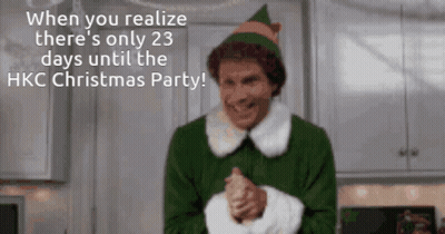 A Man In An Elf Costume Says When You Realize There 'S Only 23 Days Until The Hkc Christmas Party ! GIF