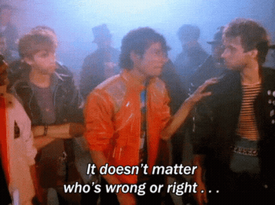 A Man In An Orange Jacket Says It Doesn T Matter Who 'S Wrong Or Right GIF
