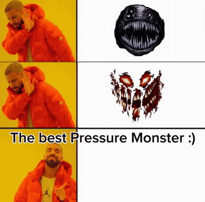 A Man In An Orange Jacket Says " The Best Pressure Monster :) " GIF