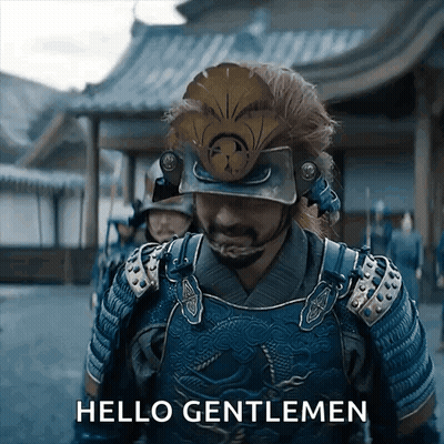 A Man In Armor Says Hello Gentlemen GIF