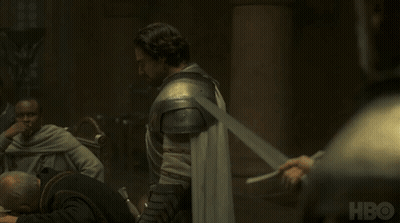 A Man In Armor Says " I Am Your Lord Commander Sir Criston " GIF