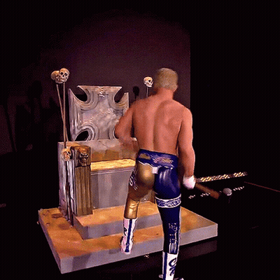 A Man In Blue Pants With The Letter G On The Bottom Of Them GIF