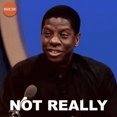 A Man In Front Of A Microphone With The Words Not Really Written On The Bottom GIF