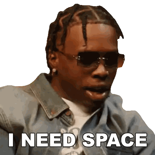 A Man In Sunglasses Says I Need Space Sticker