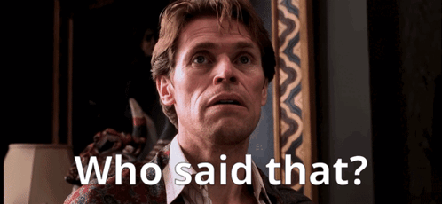 A Man Is Asking Who Said That GIF