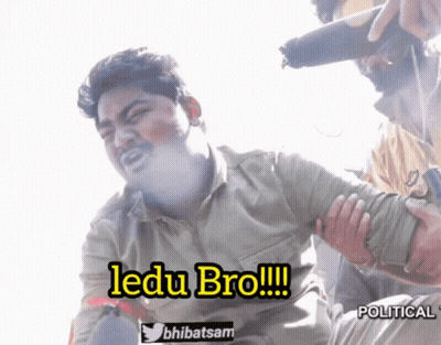 A Man Is Being Held By Another Man And Says Ledu Bro GIF
