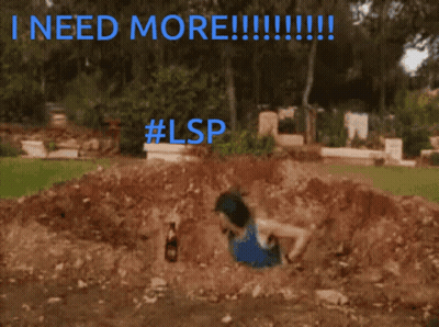 A Man Is Buried In A Pile Of Dirt With The Words I Need More GIF