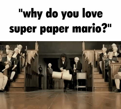 A Man Is Carrying A Roll Of Paper In Front Of A Group Of People Sitting In A Lecture Hall GIF