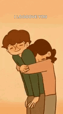 A Man Is Carrying A Woman On His Back While Hugging Her . GIF