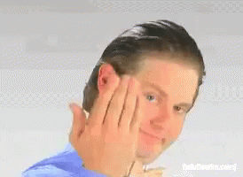 A Man Is Covering His Ear With His Hands And Making A Funny Face . GIF