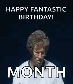 A Man Is Covering His Face With His Hands And Says `` Happy Fantastic Birthday ! `` GIF