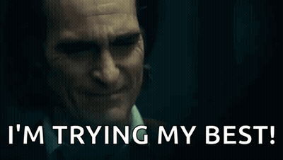 A Man Is Crying And Saying `` I 'M Trying My Best '' . GIF