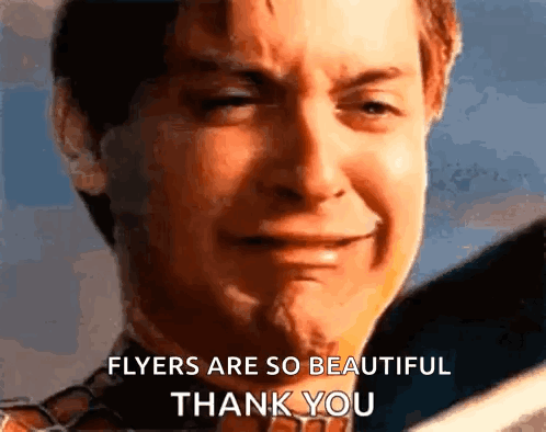 A Man Is Crying And Says Flyers Are So Beautiful Thank You . GIF