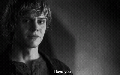 A Man Is Crying In A Black And White Photo And Saying `` I Love You '' . GIF