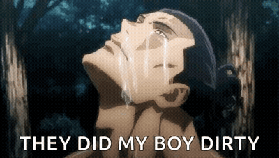 A Man Is Crying With Tears Running Down His Face And They Did My Boy Dirty . GIF