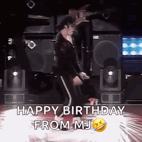 Man Dancing On Stage Happy Birthday MJ GIF