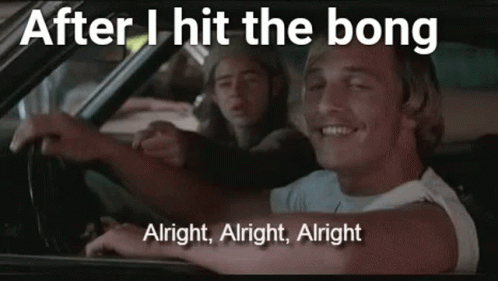 A Man Is Driving A Car With Another Man Sitting In The Back . GIF
