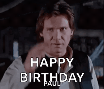 A Man Is Giving A Thumbs Up And Says Happy Birthday Paul . GIF