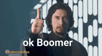 A Man Is Giving A Thumbs Up Sign With The Words Ok Boomer . GIF