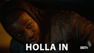 A Man Is Giving A Thumbs Up With The Words Holla In Below Him GIF