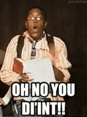 A Man Is Holding A Book And Saying Oh No You Didn T ! GIF