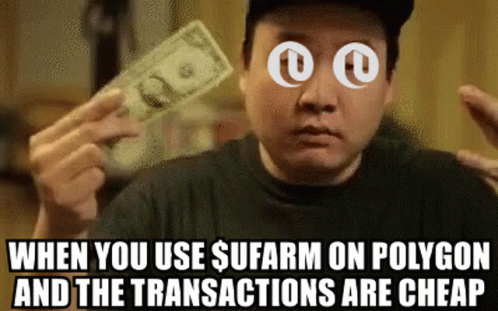 A Man Is Holding A Dollar Bill In Front Of His Eyes GIF