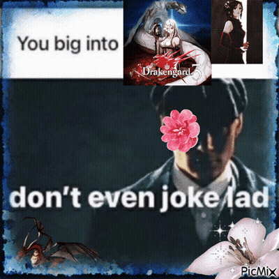 A Man Is Holding A Pink Flower In Front Of A Sign That Says You Big Into Don T Even Joke Lad GIF