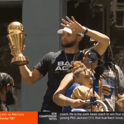 A Man Is Holding A Trophy And Wearing A Shirt That Says Ac GIF