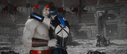 A Man Is Hugging A Woman In A Video Game GIF