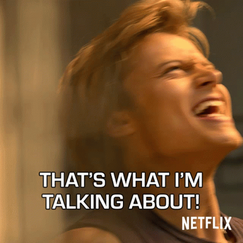 A Man Is Laughing With The Words That 'S What I 'M Talking About Netflix GIF
