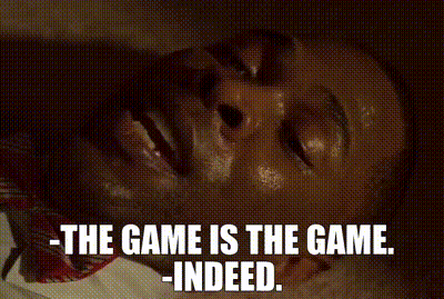 A Man Is Laying On A Bed With His Eyes Closed And The Words `` The Game Is The Game , Indeed . '' GIF