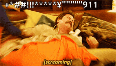A Man Is Laying On A Bed With The Number 911 Written On The Bottom GIF
