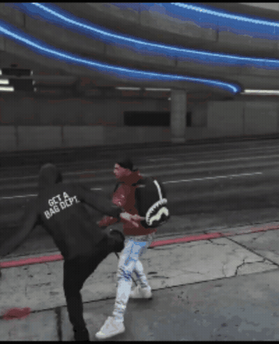 A Man Is Laying On The Ground With His Head In The Air GIF