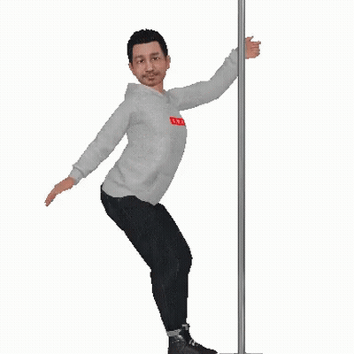 A Man Is Leaning Against A Pole With A Sweatshirt That Says Supreme GIF