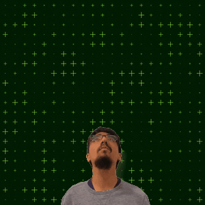 A Man Is Looking Up At The Number 17 Surrounded By Yellow Stars GIF