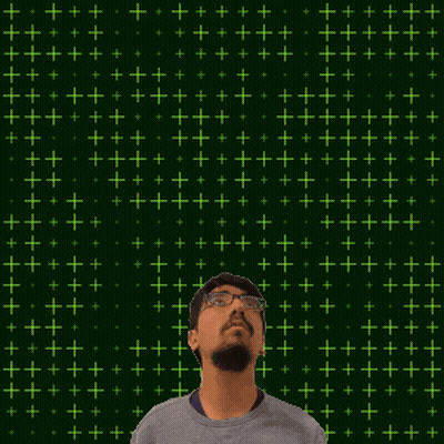 A Man Is Looking Up At The Number 29 Surrounded By Yellow Stars GIF