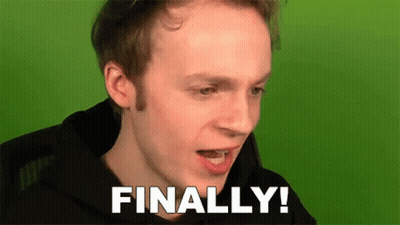 A Man Is Making A Face And Says Finally GIF