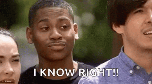 A Man Is Making A Funny Face And Saying `` I Know Right '' . GIF