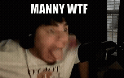 A Man Is Making A Funny Face In Front Of A Microphone While Wearing Headphones . GIF