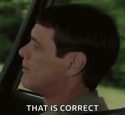 A Man Is Making A Funny Face While Driving A Car And Saying That Is Correct . GIF