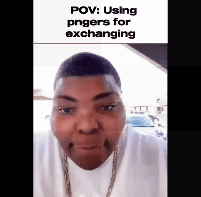 A Man Is Making A Funny Face While Wearing A White Shirt And A Necklace . GIF